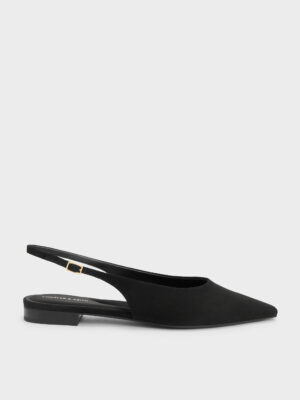 CHARLES & KEITH - Emelia Faux Suede Slingback Flats