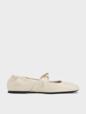 CHARLES & KEITH - Metallic-Accent Twist-Strap Mary Jane Flats