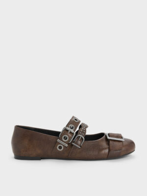 CHARLES & KEITH - Aether Grommet Studded Mary Jane Flats