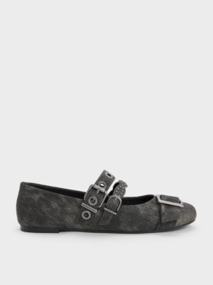 CHARLES & KEITH - Aether Grommet Studded Mary Jane Flats
