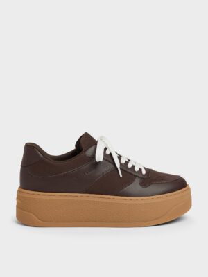 CHARLES & KEITH - Faux Suede Platform Sneakers