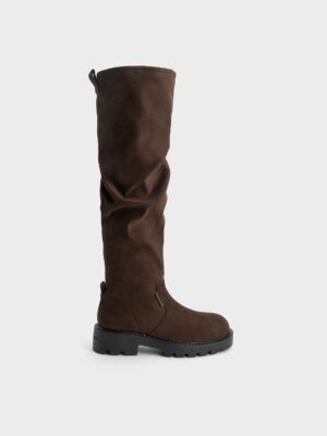 CHARLES & KEITH - Camilla Faux Suede Thigh-High Boots