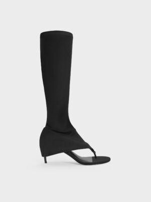 CHARLES & KEITH - Aether Faux Suede Thong Boots