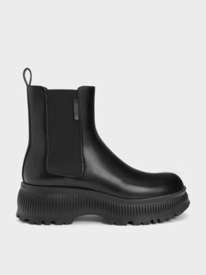 CHARLES & KEITH - Darra Ridged-Sole Ankle Boots