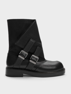 CHARLES & KEITH - Aether Buckled Calf Boots