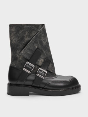 CHARLES & KEITH - Aether Buckled Calf Boots