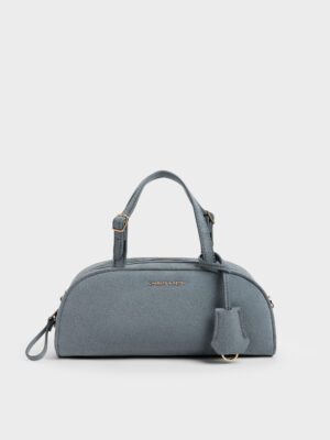 CHARLES & KEITH - Vega Faux Suede Elongated Bowling Bag