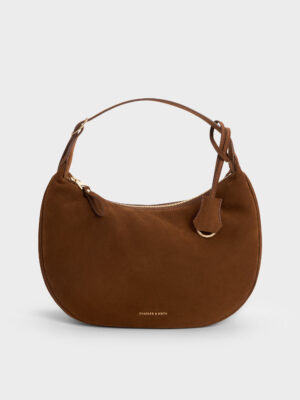CHARLES & KEITH - Large Vega Faux Suede Hobo Bag