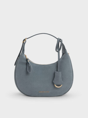 CHARLES & KEITH - Vega Faux Suede Hobo Bag