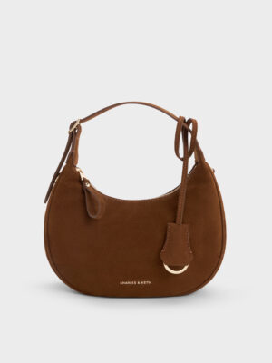 CHARLES & KEITH - Vega Faux Suede Hobo Bag