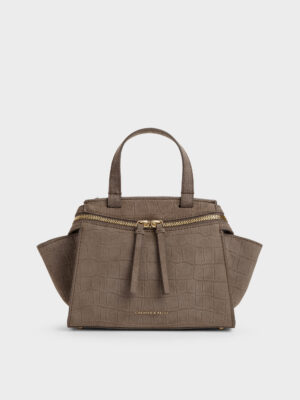 CHARLES & KEITH - Pansy Trapeze Top Handle Bag