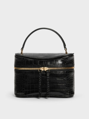 CHARLES & KEITH - Pansy Croc-Effect Vanity Bag