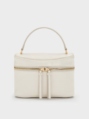 CHARLES & KEITH - Pansy Croc-Effect Vanity Bag