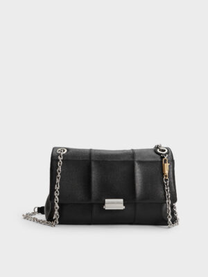 CHARLES & KEITH - Delfina Quilted Chain-Strap Shoulder Bag