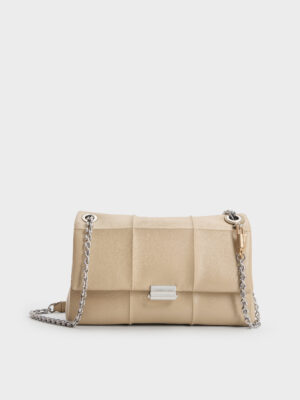CHARLES & KEITH - Delfina Quilted Chain-Strap Shoulder Bag