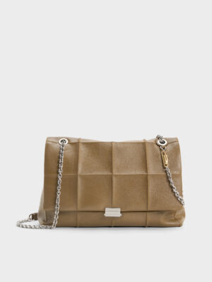 Charles & Keith - Large Delfina Quilted Chain-Strap Shoulder Bag