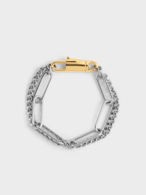 CHARLES & KEITH - Delfina Two-Tone Double-Chain Bracelet