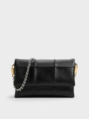 CHARLES & KEITH - Delfina Quilted Wallet On Chain