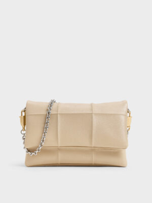 CHARLES & KEITH - Delfina Quilted Wallet On Chain