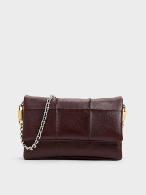 CHARLES & KEITH - Delfina Quilted Wallet On Chain