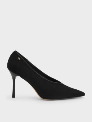CHARLES & KEITH - Leather & Suede Pointed Pumps
