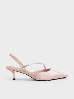 CHARLES & KEITH - Gem Slingback Kitten Heels