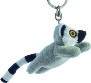 PetJes 992406 Keypals Ringtailed Lemur Keyring Soft Toy