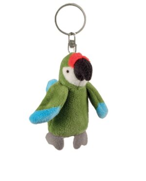 PetJes 992415 Keypals Parrot Green Keyring Plush Soft Toy