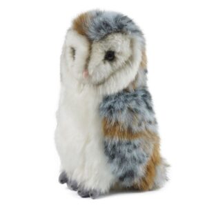 Living Nature AN346 Barn Owl Medium Realistic Patterned Perched Bird Plush Toy