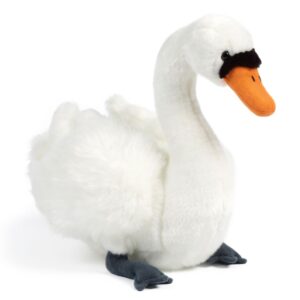Living Nature AN380 Swan Large (28cm) White Fluffy Bird Soft Plush Toy