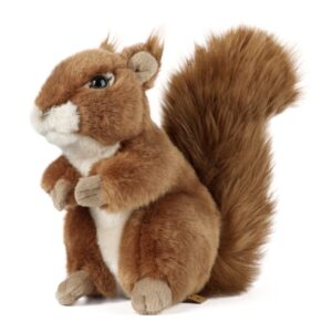 Living Nature AN49 Red Squirrel Large (18cm) Upright Plush Toy with Fluffy Tail