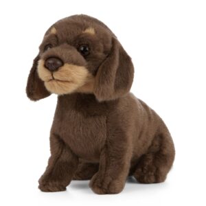 Living Nature AN446 Dachshund Puppy Brown Dog Soft Plush Toy