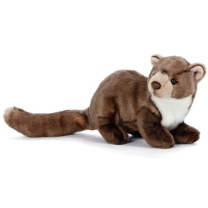 Living Nature AN407 Pine Marten Brown and Beige Standing Soft Plush Toy