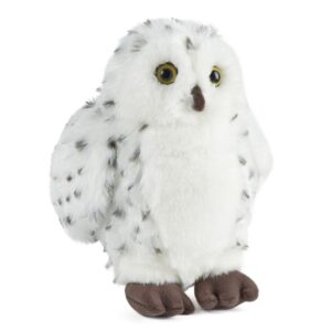Living Nature AN71 Snowy Owl Large (28cm) White Patterned Bird Soft Plush Toy