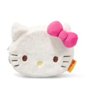 Steiff 574970 Hello Kitty Plush White and Pink Coin Purse