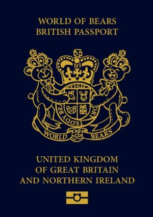 Teddy bear Blank Passport by World of Bears for Holiday Travels
