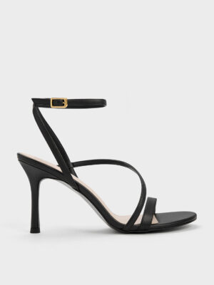 CHARLES & KEITH - Asymmetric Strappy Heeled Sandals