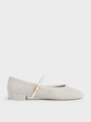 CHARLES & KEITH - Gertrude Tweed Mary Janes