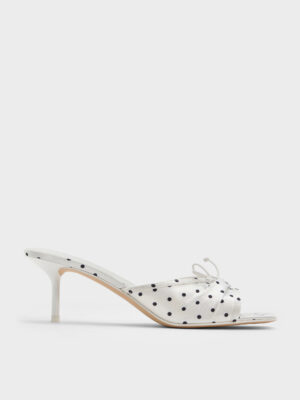 CHARLES & KEITH - Sadira Polka-Dot Heeled Mules