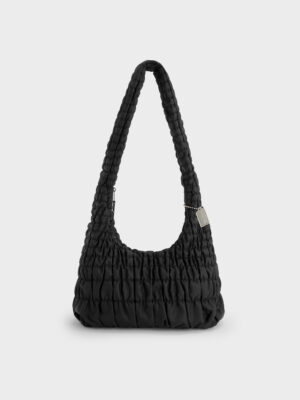CHARLES & KEITH - Klio Nylon Ruched Crossbody Bag