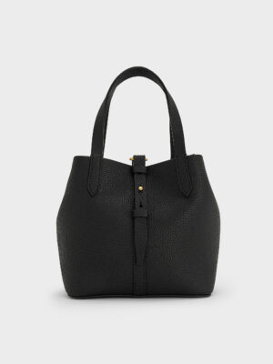 CHARLES & KEITH - Mini Beryl Belted Bucket Bag