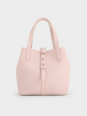 CHARLES & KEITH - Mini Beryl Belted Bucket Bag