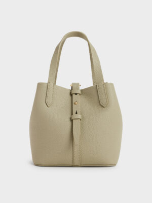 CHARLES & KEITH - Mini Beryl Belted Bucket Bag