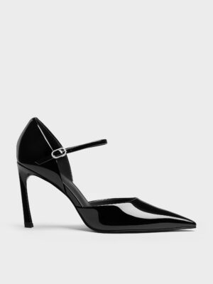 CHARLES & KEITH - Patent Pointed D'Orsay Stiletto Pumps