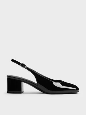 CHARLES & KEITH - Danni Patent Slingback Pumps