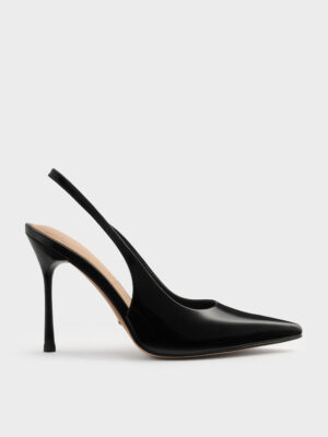 CHARLES & KEITH - Leather Slingback Stiletto Pumps