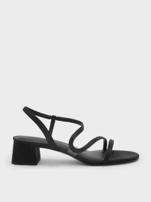 CHARLES & KEITH - Arden Satin Wavy Slingback Sandals
