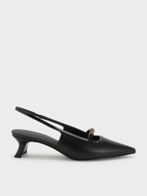 CHARLES & KEITH - Buckle-Strap Slingback Pumps