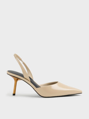CHARLES & KEITH - Pointed Slant-Heel Slingback Pumps
