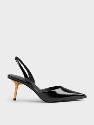 CHARLES & KEITH - Pointed Slant-Heel Slingback Pumps